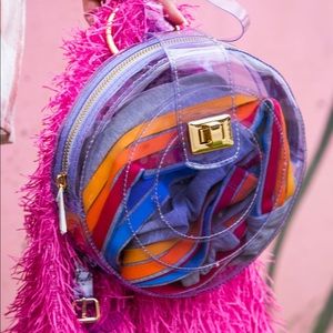 Clear Lilac Vinyl Backpack